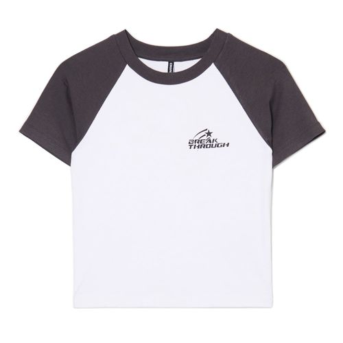 Cropp - T-shirt bicolore - Bianco - Cropp - Modalova