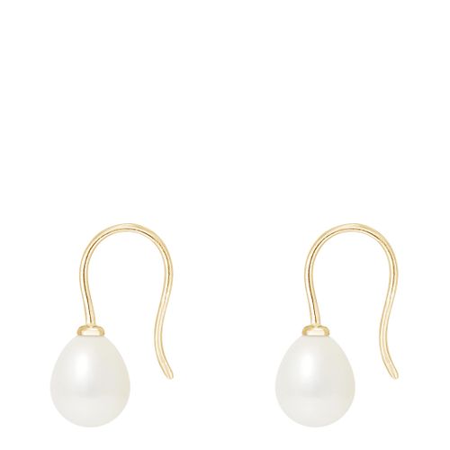 White Pearl Drop Earrings - Mitzuko - Modalova