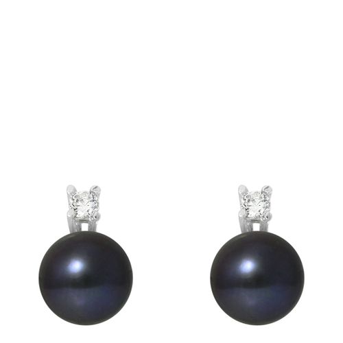 Black Pearl Stud Earrings - Mitzuko - Modalova