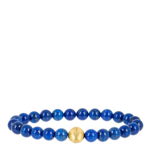 Men's Matt Plated / Blue Lapis Bracelet - Stephen Oliver - Modalova