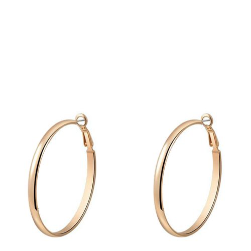 Rose Gold Hoop Earrings - Ma Petite Amie - Modalova