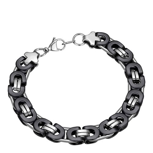 Plated & Black Two Tone Bracelet - Stephen Oliver - Modalova