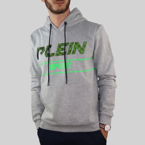 Grey Relaxed Hoodie - Philipp Plein - Modalova