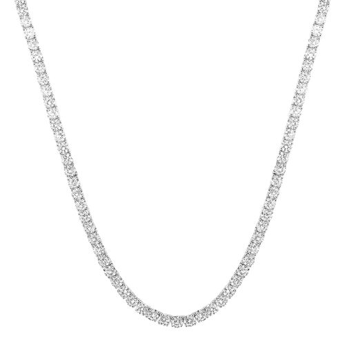 Silver Cz Necklace - Stephen Oliver - Modalova