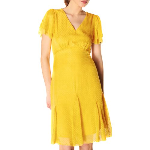 Yellow Hally Silk Blend Dress - L K Bennett - Modalova