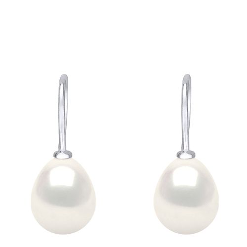 Natural White Real Cultured Freshwater Pearl Pear Earrings - Atelier Pearls - Modalova