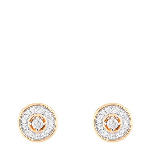 Gold Diamond Round Stud Earrings - Artisan Joaillier - Modalova