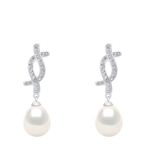 Natural Real Cultured Freshwater Pearl Earrings - Mitzuko - Modalova