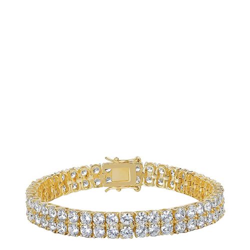 K Gold Double Row Cz Bracelet - Stephen Oliver - Modalova