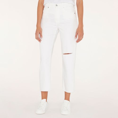 Distressed Straight Stretch Jeans - 7 For All Mankind - Modalova