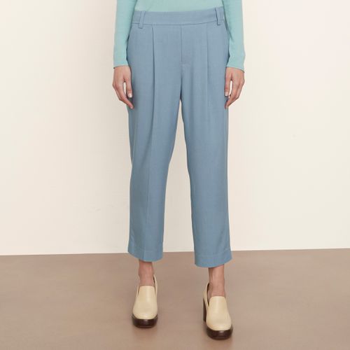 Pale Blue Pleat Front Trousers - Vince - Modalova