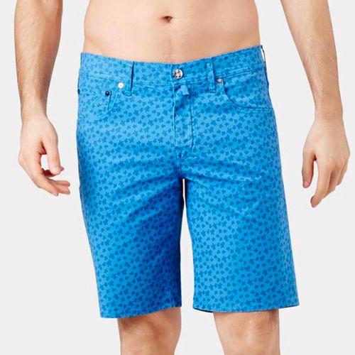 Blue Bermuda Garonne Cotton Shorts - Vilebrequin - Modalova