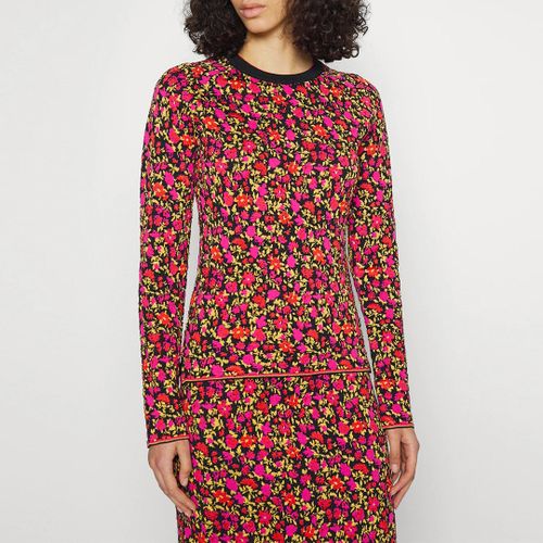 Floral Fitted Cotton Blend Top - Victoria Beckham - Modalova