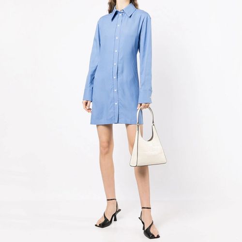 Blue Fitted Shirt Mini Dress - Victoria Beckham - Modalova