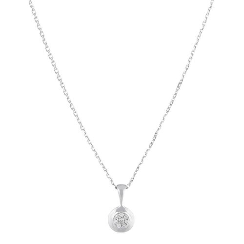 Silver Bomb Pendant Necklace - Diamond And Co - Modalova