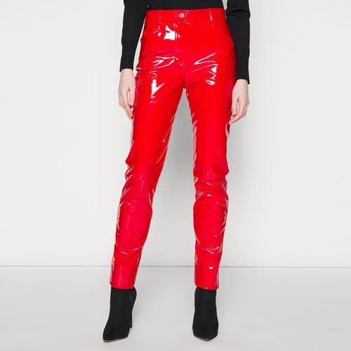 Red Skinny Mid Rise Trousers - Victoria Beckham - Modalova