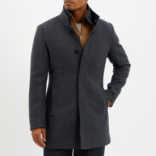 Charcoal Steinfield Wool Blend Coat - Gianni Feraud - Modalova