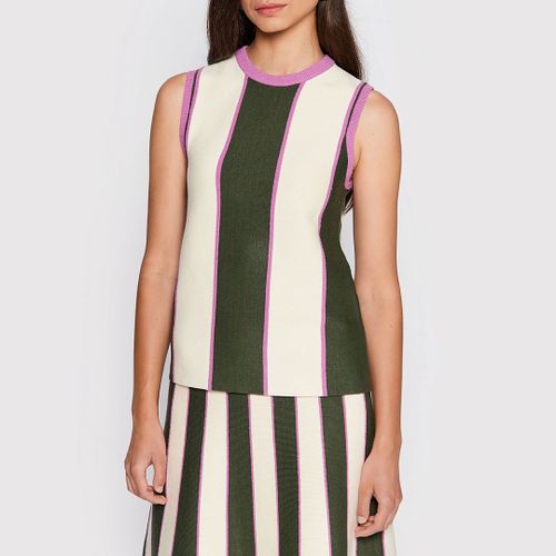 Black Stripe Sleeveless Top - Victoria Beckham - Modalova