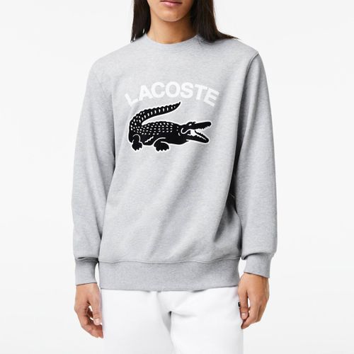 Grey Large Crocodile Crew Neck Sweatshirt - Lacoste - Modalova