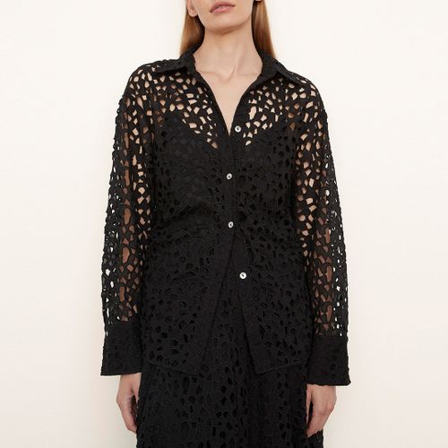 Cotton Lace Detail Blouse - Size XS - Vince - Modalova