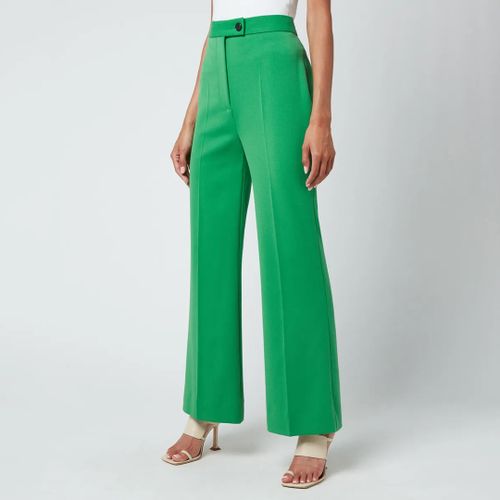 Green High Waist Wide Leg Trousers - Victoria Beckham - Modalova