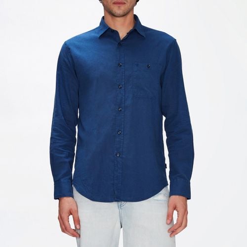 Dark Long Sleeve Linen Blend Shirt - 7 For All Mankind - Modalova