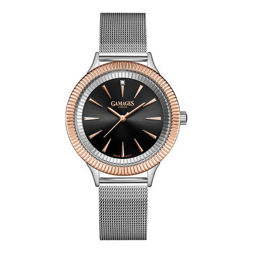 Women's Fluted Diamond In Steel - Gamages of London - Modalova