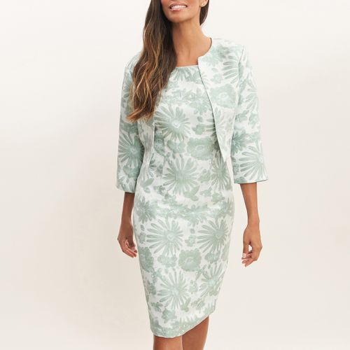 Green Emeline Jacquard Sheath Dress - Gina Bacconi - Modalova