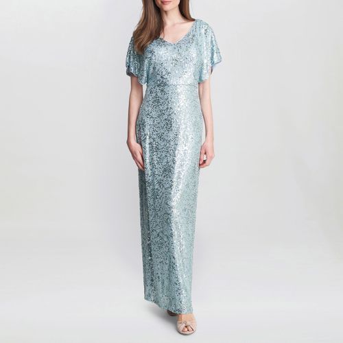 Blue Courtney Maxi Sequin Dress - Gina Bacconi - Modalova