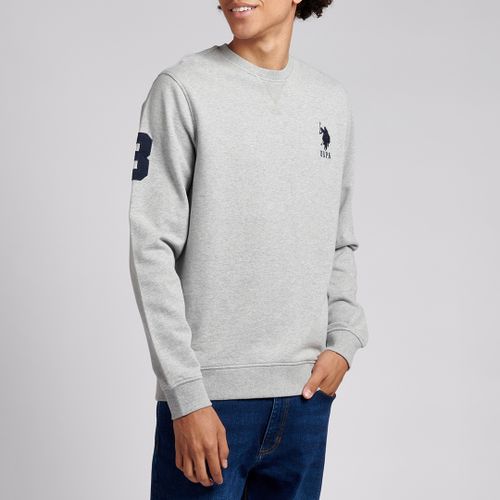 Grey Player Cotton Sweatshirt - U.S. Polo Assn. - Modalova