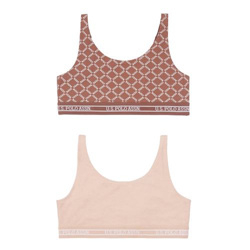 Nude 2 Pack Cotton Bralette - U.S. Polo Assn. - Modalova