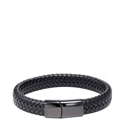 Plated Leather Woven Bracelet - Stephen Oliver - Modalova