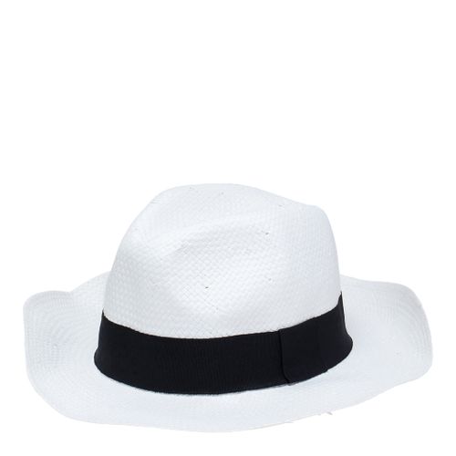 White White Straw Panama Hat - Laycuna London - Modalova