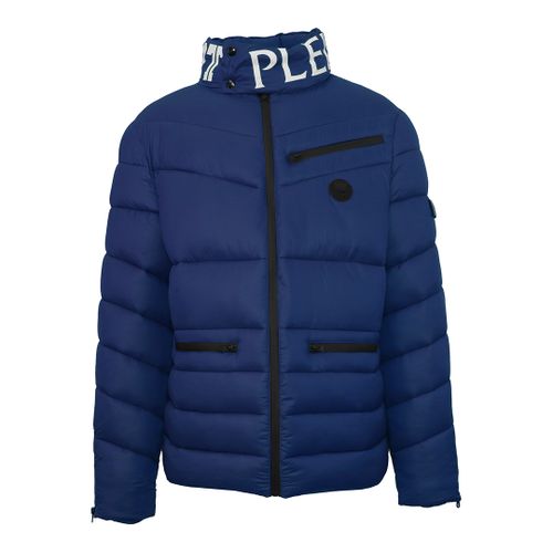 Navy Padded Puffer Jacket - Philipp Plein - Modalova