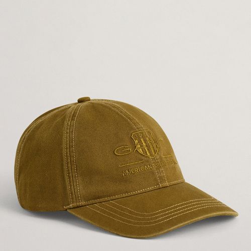 Khaki Tonal Shield Logo Cotton Cap - Gant - Modalova