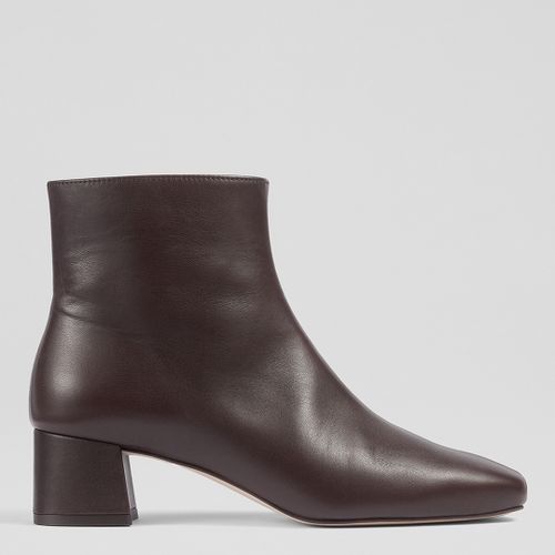 Brown Leather Clarice Ankle Boots - L K Bennett - Modalova