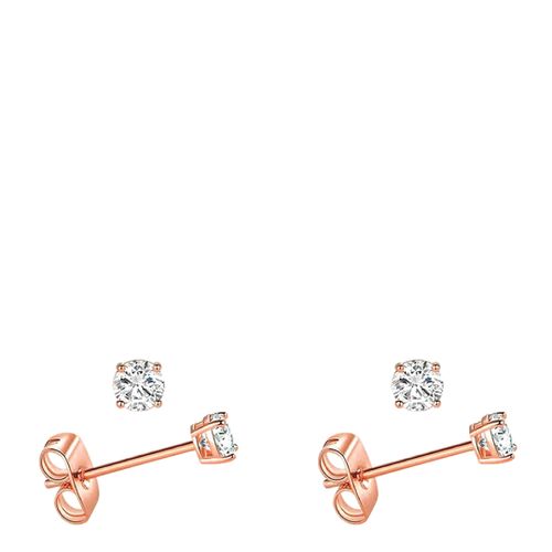 K Rose Gold Cz Stud Earrings - Stephen Oliver - Modalova