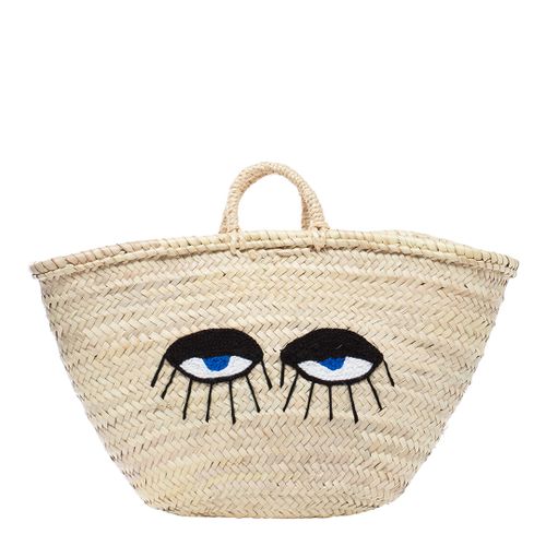 Evil Eye Straw Bag - Laycuna London - Modalova