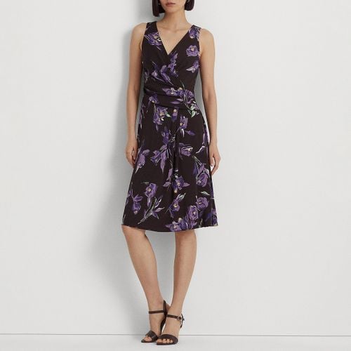 Dark Blue Wrap Floral Dress - Lauren Ralph Lauren - Modalova