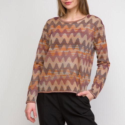 Orange Pattern Cotton Wool Blend Top - M Missoni - Modalova