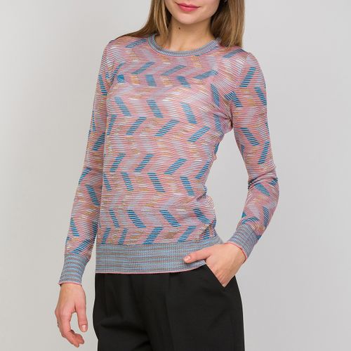 Pink/Blue Long Sleeve Wool Blend Top - M Missoni - Modalova