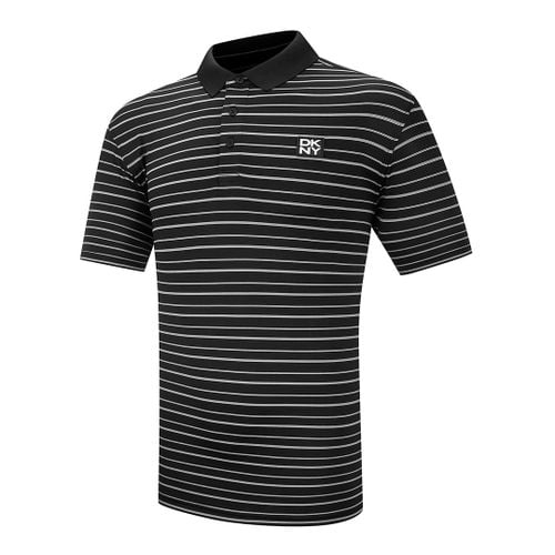 Black DKNY Stipe Polo Shirt - DKNY - Modalova