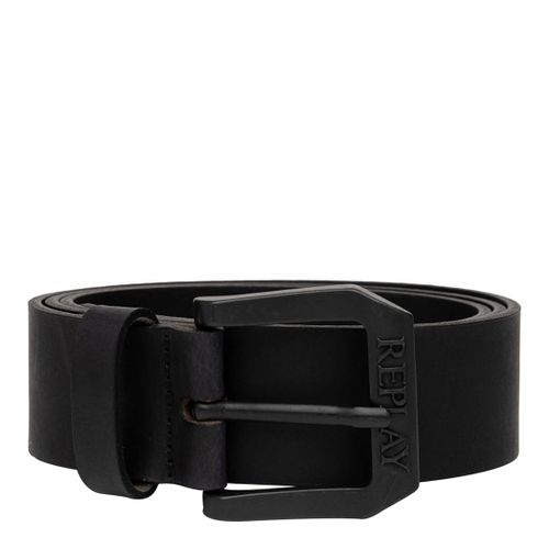 Ceinture Classique En Cuir Noir - Replay - Modalova