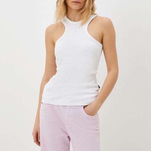 White Slim Fit Ribbed Tank Top - Replay - Modalova