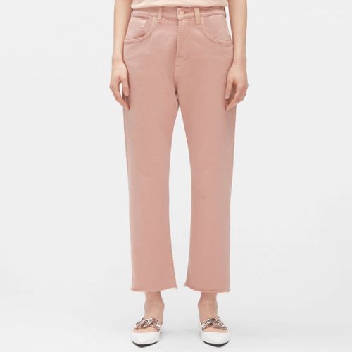 Pink Slouchy Cropped Stretch Jeans - 7 For All Mankind - Modalova