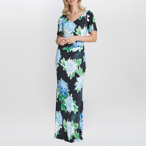 Navy/Green Jaylene Jersey Maxi Dress - Gina Bacconi - Modalova