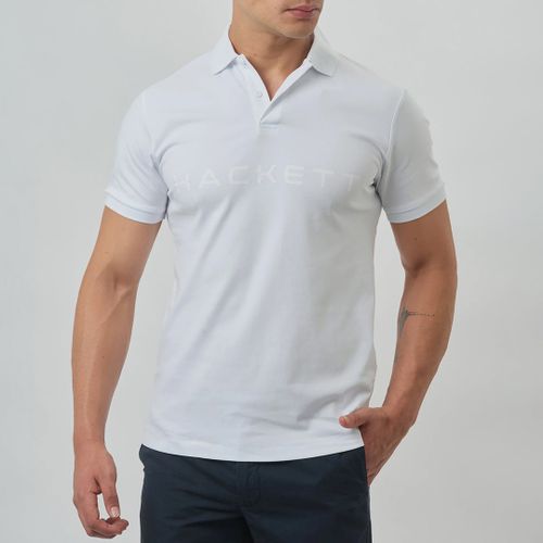 White Chest Logo Polo Shirt - Hackett London - Modalova