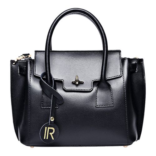 Black Leather Handbag - Anna Luchini - Modalova