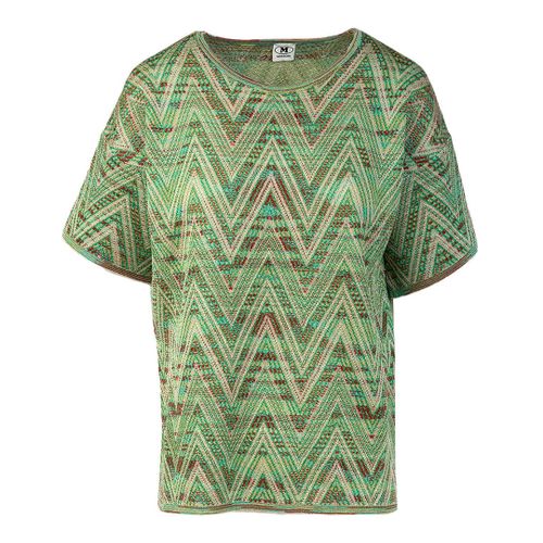 Green/Red Zig Zag Wool Blend Top - M Missoni - Modalova