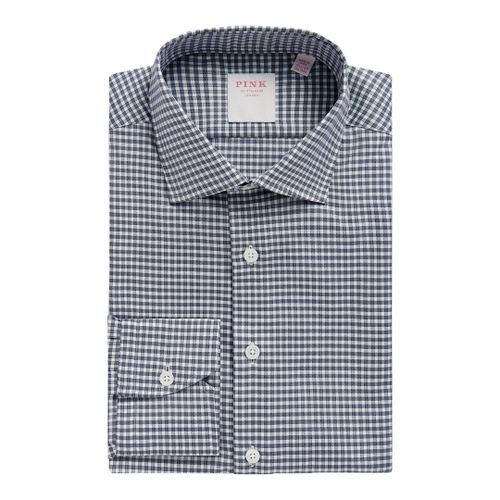 Journey Twill Check Tailored Fit Cotton Shirt - Thomas Pink - Modalova